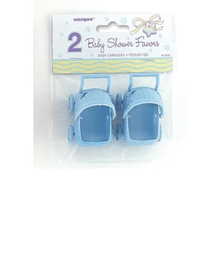 Unique Baby Carriages, Blue Set of 2, 3" - Image 2