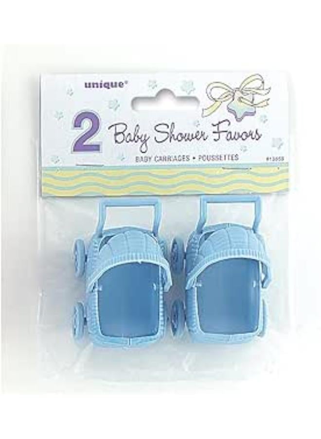 Unique Baby Carriages, Blue Set of 2, 3" - Image 3
