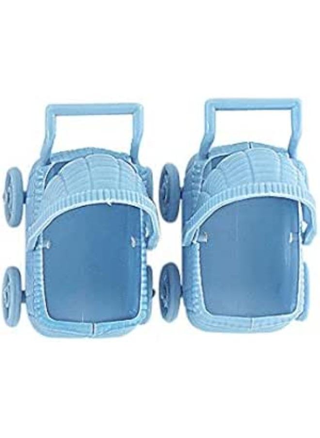 Generic Baby Carriages, Blue Set of 2, 3" 