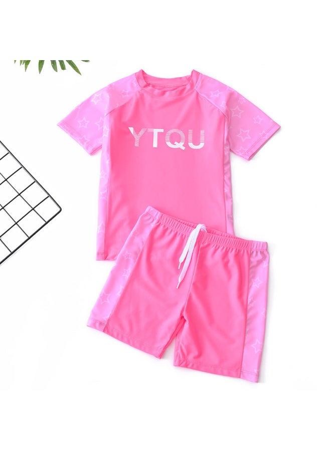 Children's Two-piece Swimsuit Boys' Baby Swimming Trunks Suit Girls' Middle And Big Children Swimming Equipment Boys' Training Swimsuit