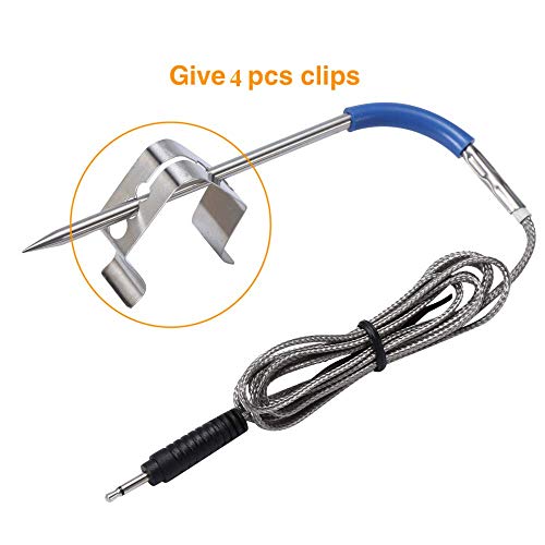 CLORY Weber 4PCS Meat Probe with 4 Probe Clip for iGrill 2, iGrill Mini, iGrill 3, iGrill Pro Replacement Probe - Image 2