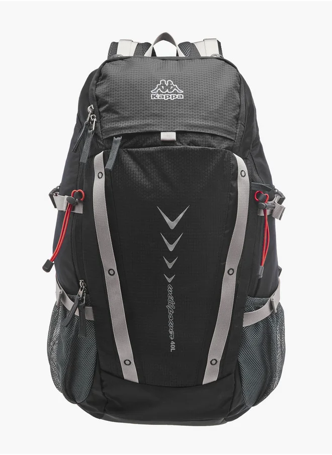 كابا Men's Logo Print Backpack with Zip Closure and Adjustable Strap - 34x54x16 cm