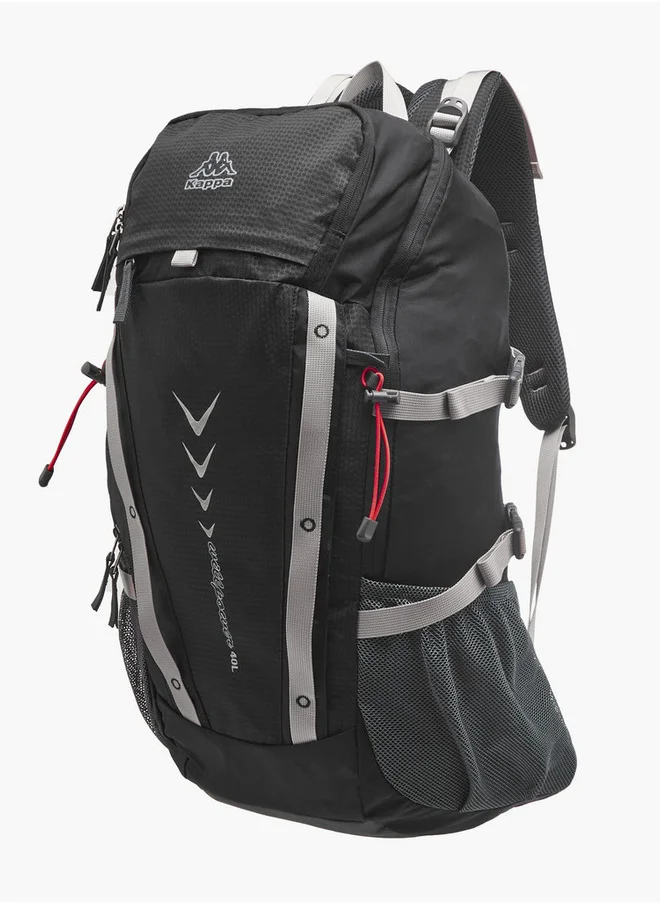 كابا Men's Logo Print Backpack with Zip Closure and Adjustable Strap - 34x54x16 cm