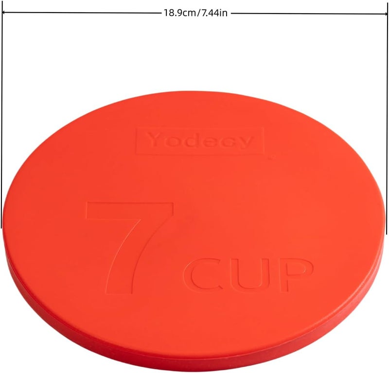 Yodecy Silicone Bowl Lid fit Pyrex Glass Bowls 7402-PC 7 Cup, Silicone Bowl Lid fit Anchor Hocking Glass Bowls 7402-PC 7 Cup,Replacement Lid(1 Pack Red)(Container not Included) - Image 2