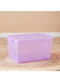 55 L Storage Box With Wheels And Lid 56X39X32 Cm