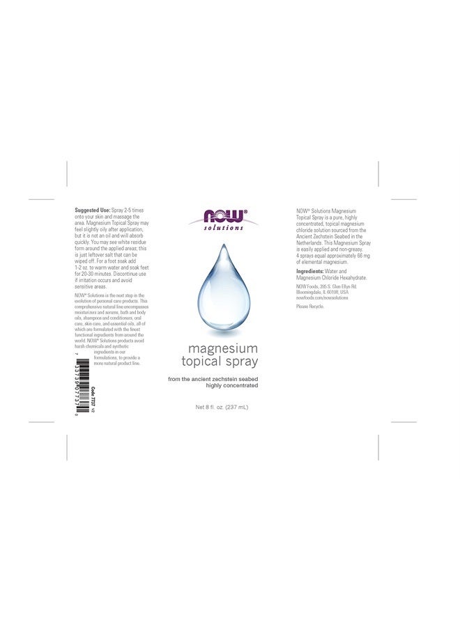 now Solutions, Magnesium Topical Spray, from the Ancient Zechstein Seabed, Highly Concentrated, 8 Fl Oz (Pack of 1) - Image 2