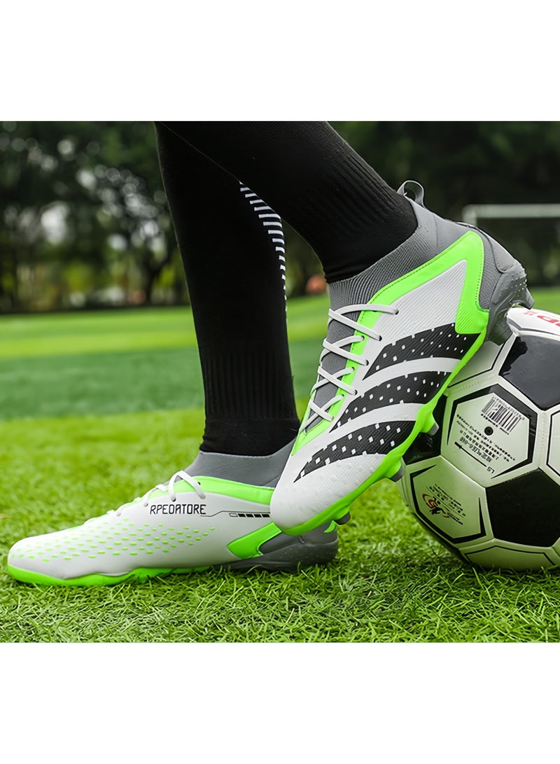 SKT Shiketro Men's And Women's Football Shoes, Outdoor Turf Indoor Football Training Shoes, Low-Top Breathable And Non-Slip Sports Shoes, Football Track And Field Training Shoes, Long Spikes And Short Spikes - Image 2