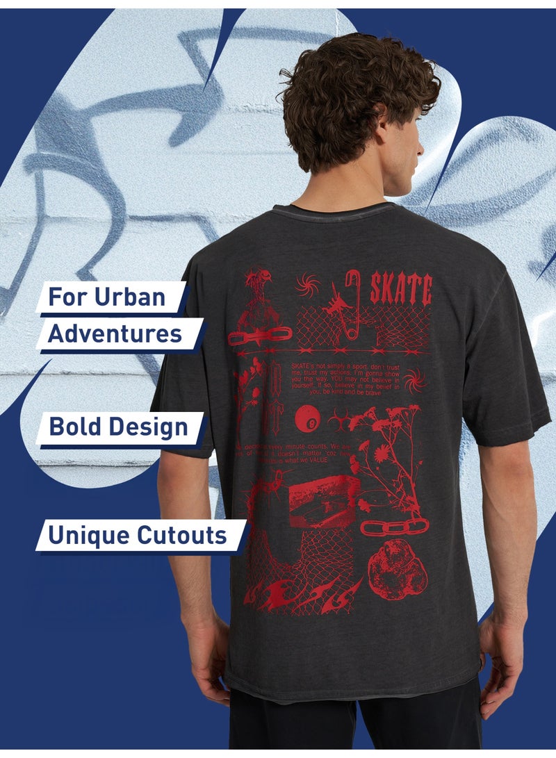Termit Men's T-shirt Black, Termit, Soft Fabric, Loose Fit, Bold Design with Cutouts, Comfortable for Urban Adventures and Outdoor Activities - Image 4