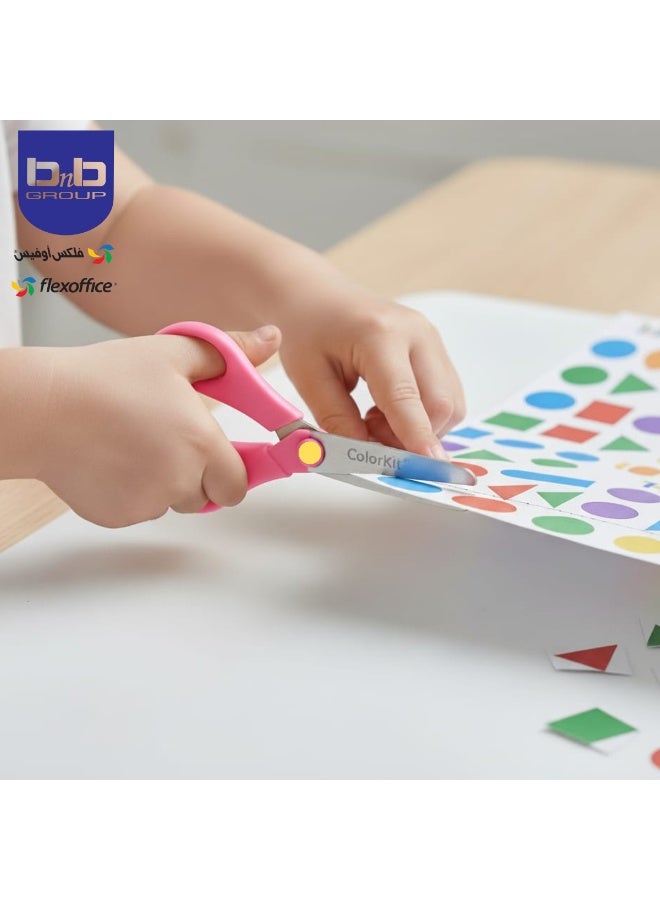 FLEXOFFICE Kids Scissors Crafts Kits Preschool-with A Pair of Child-Safe Scissors, Small. - Image 4