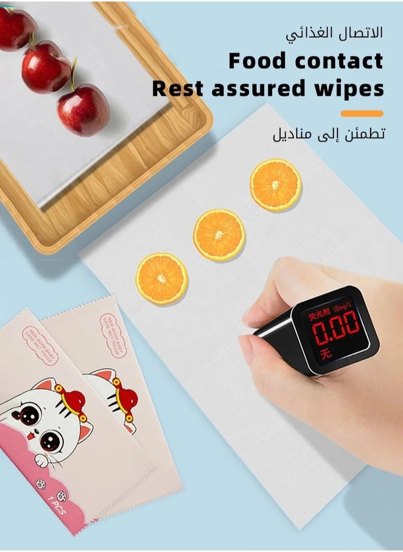 دوكو مناديل الطفل مع ملفوفات فردية ، مسح المياه المحمولة ، غير معطر u0026 منخفض الحساسية للبشرة الحساسة ، 300 عدد (6 صناديق)  - Image 3