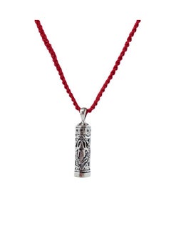 Women'S Traveler'S Prayer In Sterling Silver Mezuzah Prayer Box On Red Knitted Necklace - pzsku/Z47224E9F6B5DFF9EC3DFZ/45/_/1735214495/7f3075bd-1860-431b-acb6-d6a838347ef6