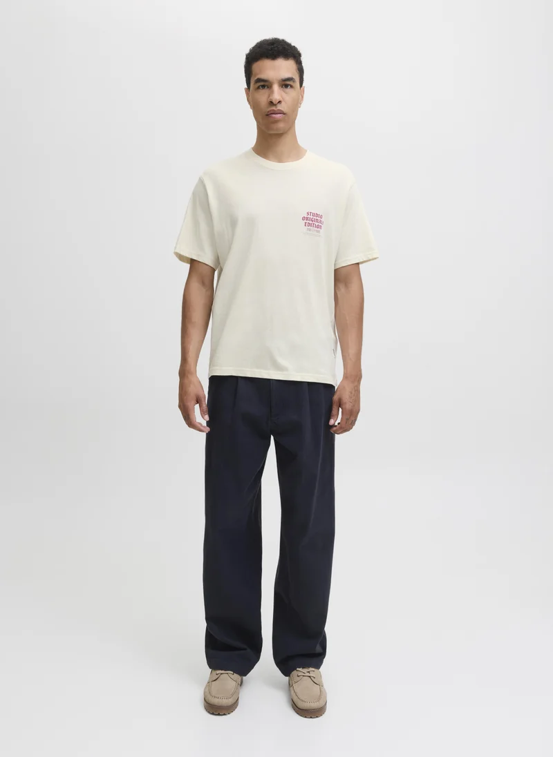 JACK & JONES  JORMEADOWS TYPO TEE SS CREW NECK for Men | Best Price UAE