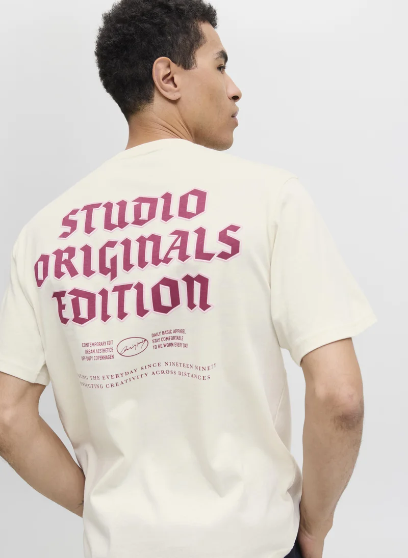 JACK & JONES  JORMEADOWS TYPO TEE SS CREW NECK for Men | Best Price UAE