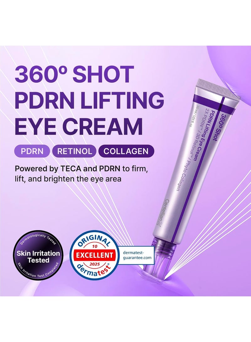 Centellian24 360 Shot PDRN Firming Eye Cream 30ml - Retinol Anti-Ageing Eye Cream for Saggy Eyes, Smoothes Wrinkles, Firming and Moisturising Care for Eye Puffiness - Image 2