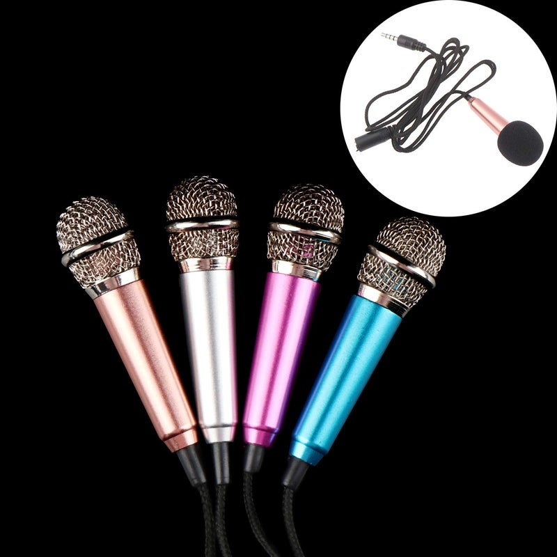 LOCOLO 4Pcs Mini Microphone Mini Karaoke Microphone for Voice Recording Portable Microphone Chatting and Singing Compatible with Smartphone iPhone iPad Laptop - Image 5