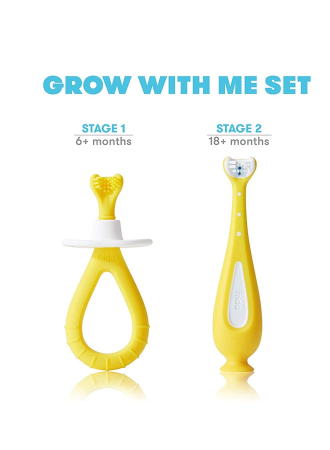 فريدا بيبي فرشاة أسنان للأطفال الصغار للعناية بالفم لثة حساسة عبوة كومبو - Image 2