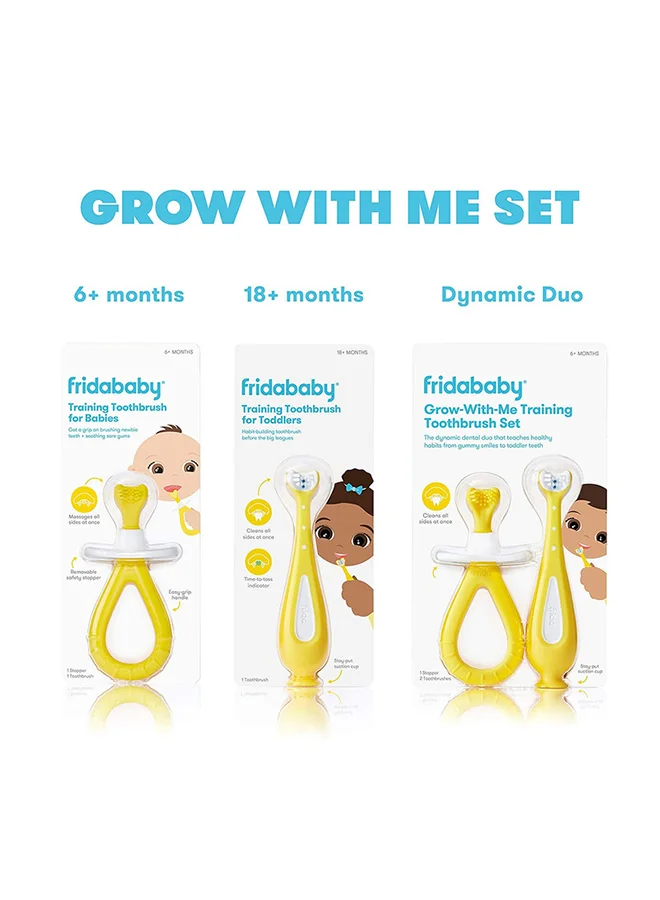fridababy Infant To Toddler Toothbrush Oral Care For Sensitive Gums Combo Pack