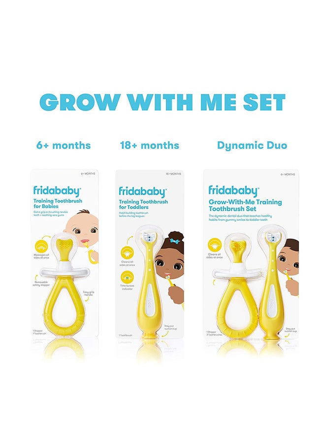 فريدا بيبي فرشاة أسنان للأطفال الصغار للعناية بالفم لثة حساسة عبوة كومبو - Image 4