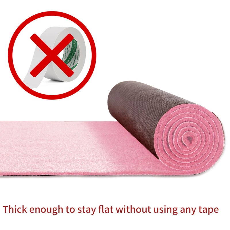 HOMBYS 450 GSM Extra Thick 3x10 ft Pink Carpet Runner for Partys & Events, Heavy-Duty Felt Aisle Runway Rug for Steps, Prom Proposal & Wedding Ceremony Decorations, Hollywood Oscars for VIP Awards - Image 3