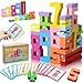 XPQKDC Wooden Number Building Blocks 20Pcs Stacking for 3 Years Old Kids Digital Building Blocks 110 Digital Blocks Toys Balance Competition Toy Educational Gift for Boys and Girls - Image 3