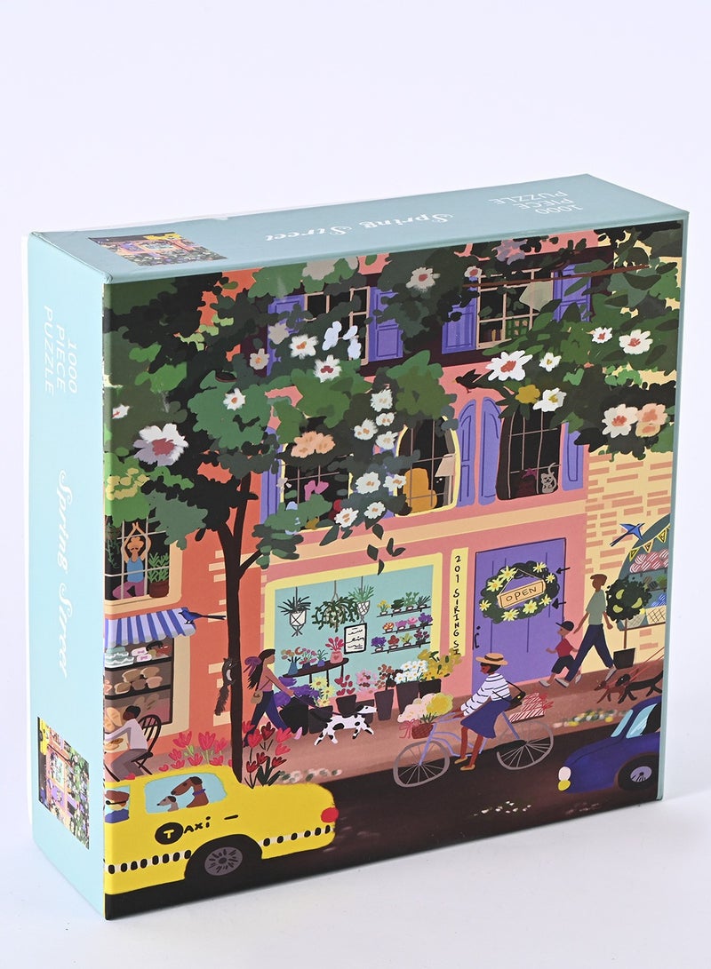 Y&D Spring Street Puzzle Busy Street 1000 Pieces Toys for Adults and Children
