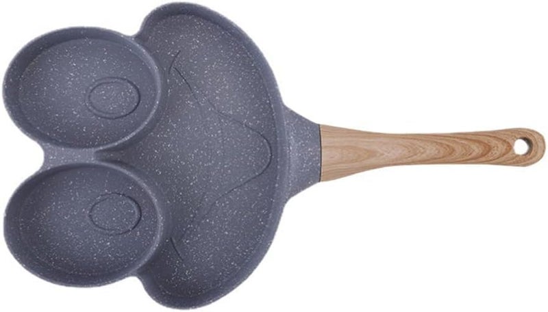 AAGNA 3Cup Egg Frying Pan NonStick Heart Omelette Pan Mini Pancake Pan Aluminum Alloy Egg Cooker Pan Small Egg Skillet Breakfast Heating for Stove Top Gas Stove Breakfast Pan Grill Pan - Image 2
