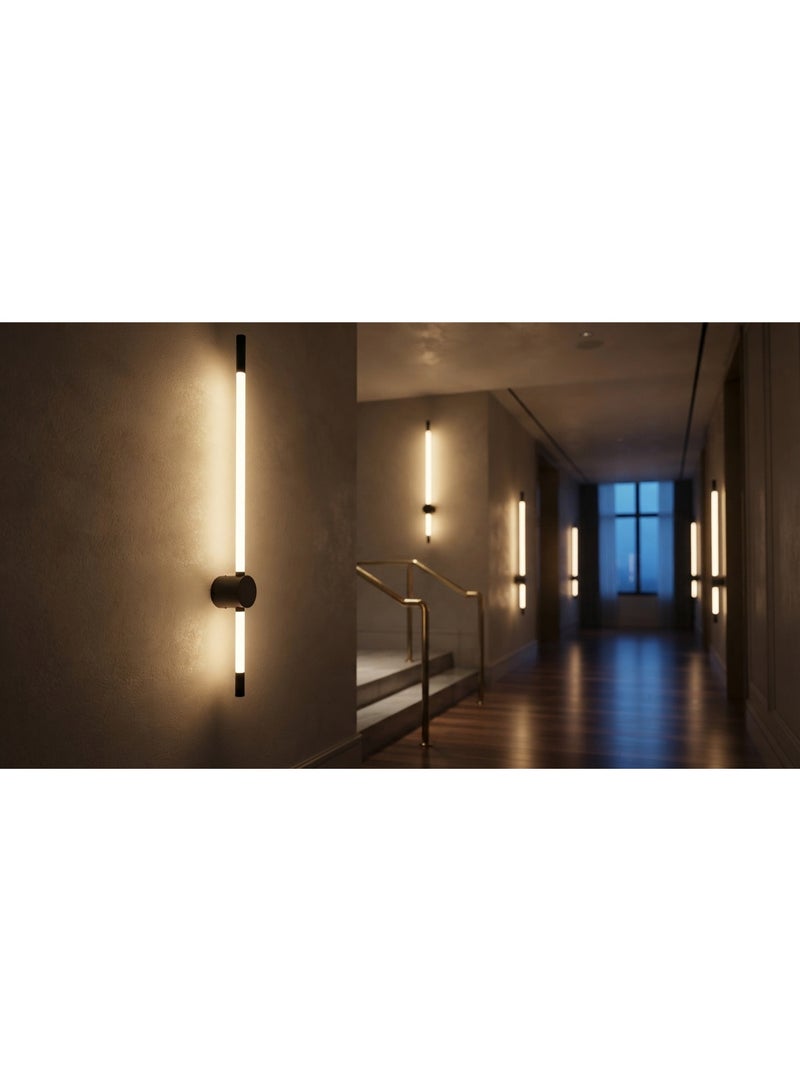 Modern Linear LED Wall Sconce, Black - Image 2