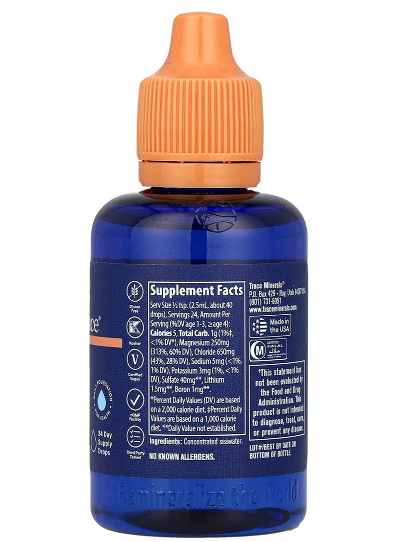 Trace Minerals ConcenTrace Liquid Mineral Support, Ionic Trace Mineral Drops, 59ml - Image 1