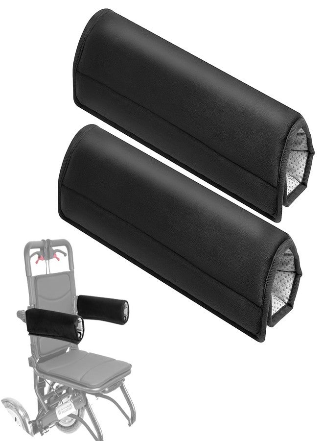 OUWERALL Wheelchair Chair Armrest Covers Set of 2,Wheelchair Arm Pads + Desk Chair Covers Combo - Breathable Mesh & 100D Memory Foam Dual-Layer Cushion (Black 2-Pack) - Image 1