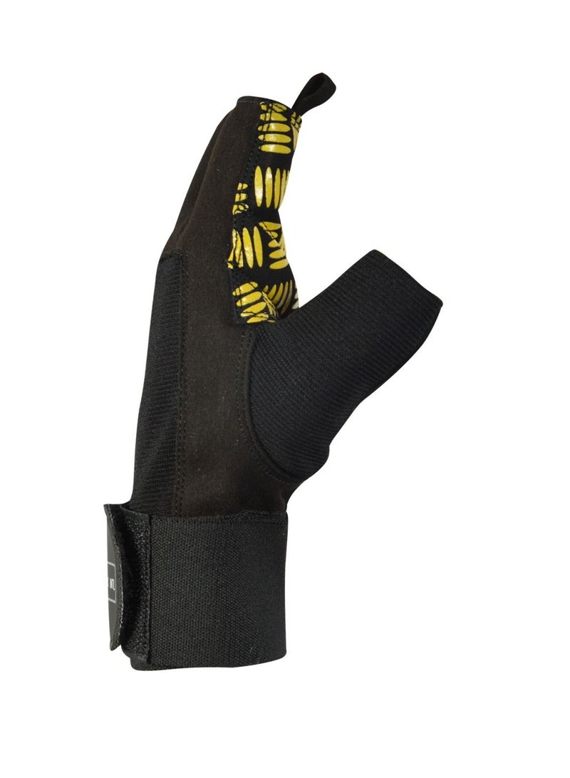 فايرجاك انترناشونال قفازات رياضية للرجال والنساء قفازات تمرين لرفع الأثقال وركوب الدراجات والتدريب أسود / أصفر XL - Image 4