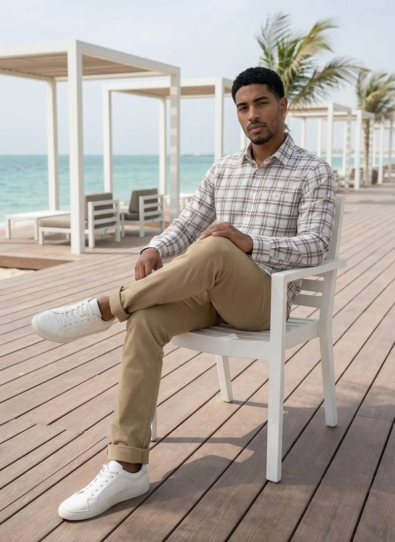 NAUTICA  Men's Dyed Long Sleeve Shirt for Men | Best Price UAE