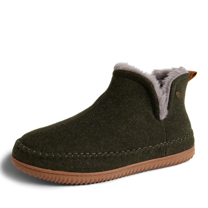 Dearfoams Alpine Mens Brixen IndoorOutdoor Memory Foam Boot Slipper Ankle Loden 910