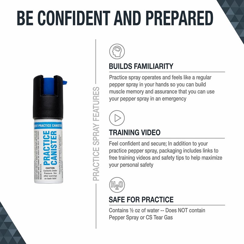 sabre Practice Spray with Twist Lock, Inert Water-Based Formula, 10-Foot (3-Meter) Range, Helps to Build Confidence, Muscle Memory, and Familiarity - Image 1