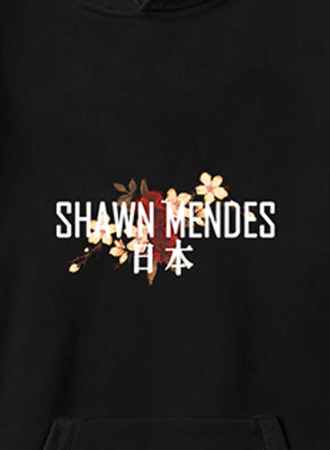 هودي بطبعة عبارة Shawn Mendes أسود/أبيض/بيج - Image 2