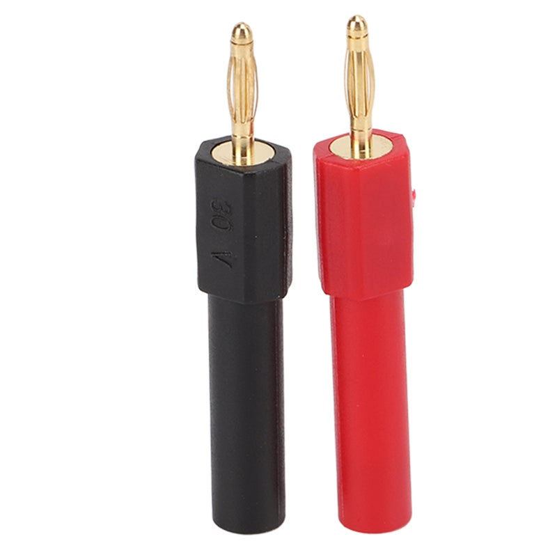 5set Banana Plug Adapter PA Brass Material 2mm/0.08in Male to 4mm/0.16in Female Red Black Banana Connector - Image 3