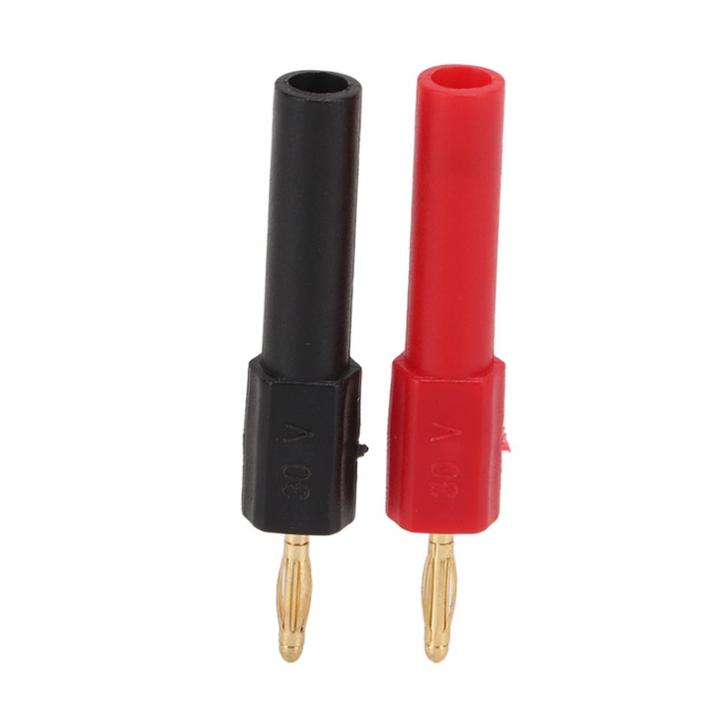 5set Banana Plug Adapter PA Brass Material 2mm/0.08in Male to 4mm/0.16in Female Red Black Banana Connector - Image 1