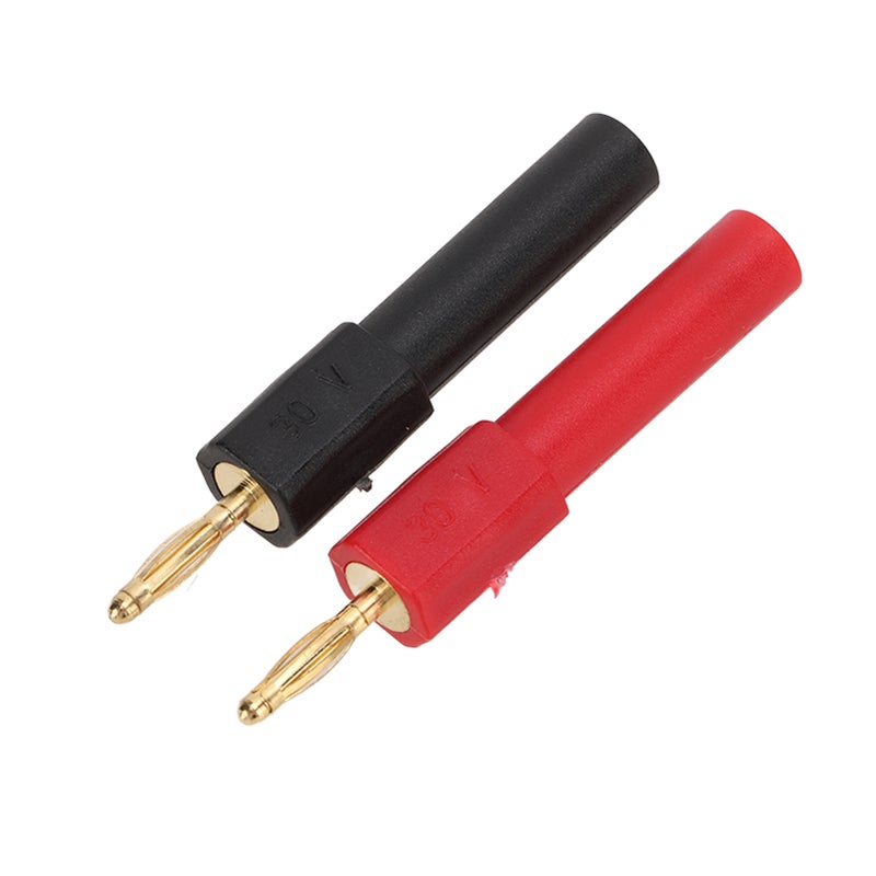 5set Banana Plug Adapter PA Brass Material 2mm/0.08in Male to 4mm/0.16in Female Red Black Banana Connector - Image 4