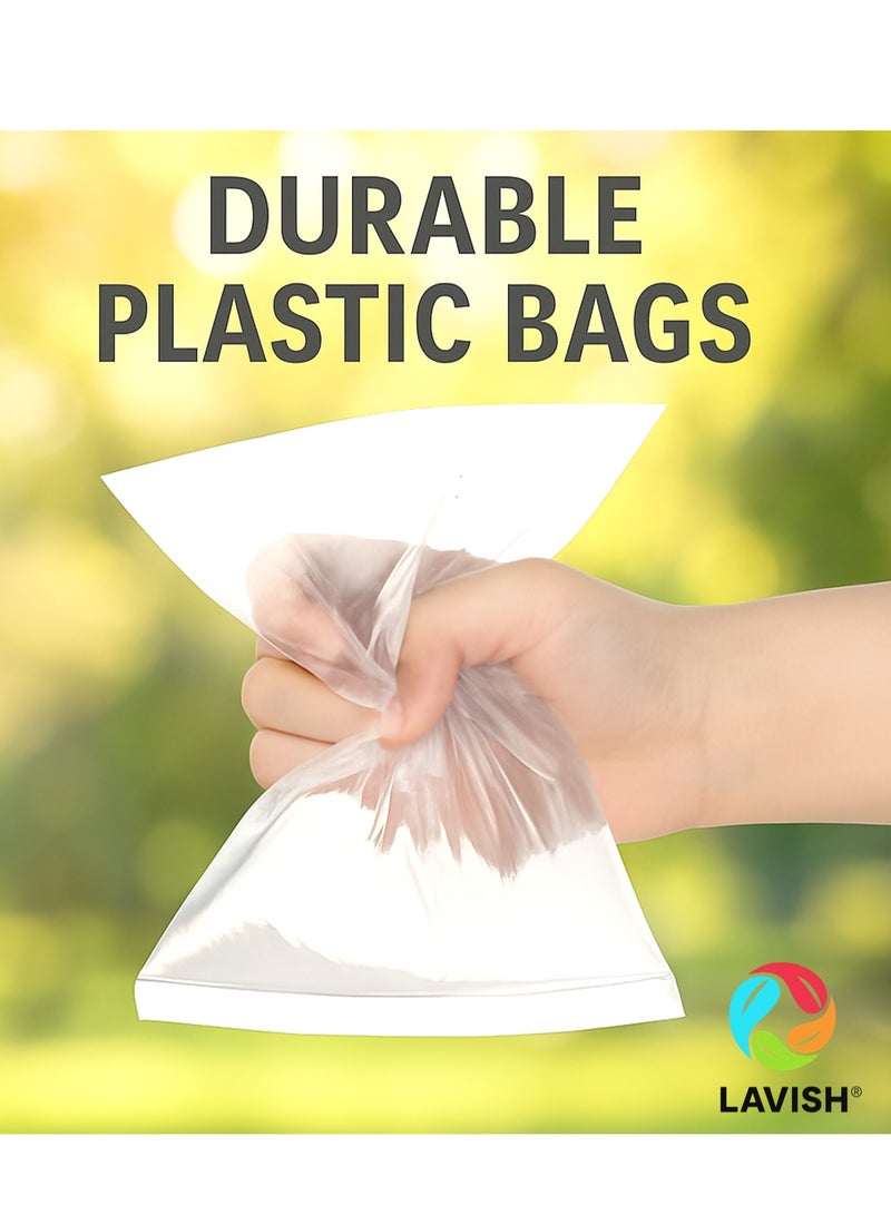 Lavish Clear Ziplock Bags 15x20CM | 100 PACK Transparent Resealable Plastic Pouches |Reclosable Seal for Food Jewelry Travel Packing Storage | Multi Purpose Plastic Zipper Bags - Image 3