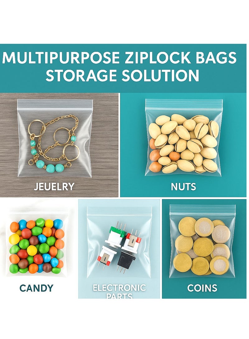 Lavish Clear Ziplock Bags 15x20CM | 100 PACK Transparent Resealable Plastic Pouches |Reclosable Seal for Food Jewelry Travel Packing Storage | Multi Purpose Plastic Zipper Bags - Image 5
