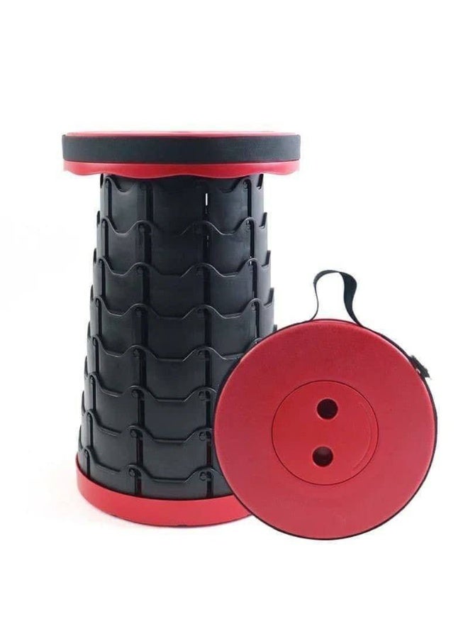 Generic Portable Telescopic Folding Stool – Adjustable Height, Lightweight Compact Seat with Carry Strap – Durable ABS for Camping, Travel, Fishing, Queue, Home & Outdoors – Multicolor – 1pcs - Image 2