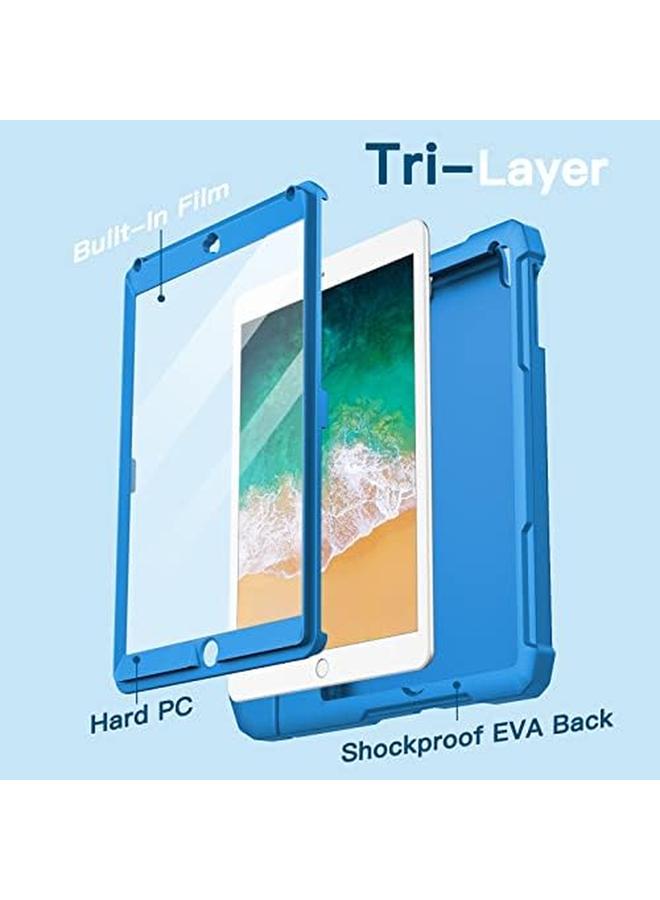 Jetech Kids Case For iPad 9.7 Inch (6Th 5Th Generation 2018 2017 Model) With Built In Screen Protector Shockproof Full Body Handle Stand Tablet Protective Cover (Blue) - Image 5