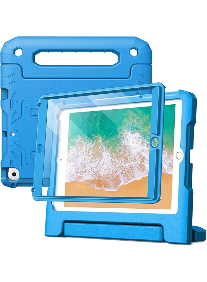 Jetech Kids Case For iPad 9.7 Inch (6Th 5Th Generation 2018 2017 Model) With Built In Screen Protector Shockproof Full Body Handle Stand Tablet Protective Cover (Blue) - Image 1