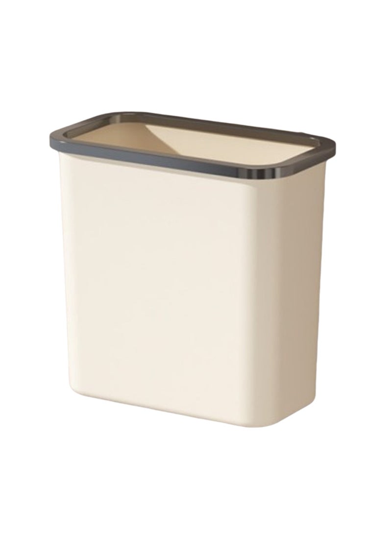 Generic 25.5cm*22.5cm*16.6cm Wall-Mounted Trash Can Medium-Cream White  - Image 1