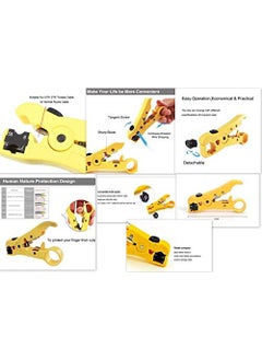 Generic Inditrust rg6strippertool 2pc Combo Compression Tool  Stripping Tool for Wire Cables Manual Crimper  - Image 3