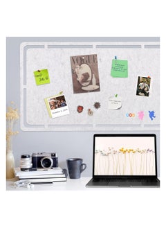 KASTWAVE Large Felt Pin Board Light Grey Wall Bulletin Board Memo Board Notice Board with 35 Push Pins Decorative Adhesive Board for Office Bedrooms  - Image 5