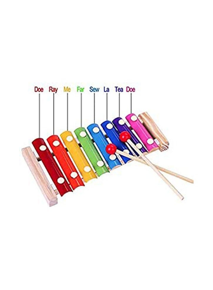 Generic Piano Xylophone For Kids Educational Musical Instruments Toyset For Babies Toddlers Preschoolers 8 Key Scales In Clear And Crisp Tones With Music Cards Songbook (Xylophone) - Image 2