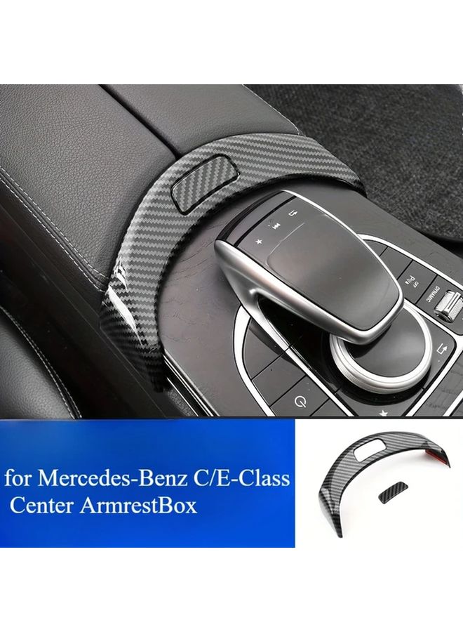 Black 2 Piece Set Center Console Button Cover For 15 21 C Class 16 23 E Class Models - Image 3