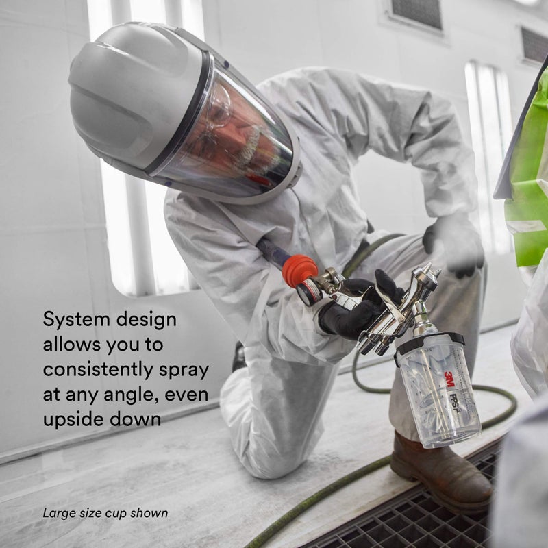 3M PPS 2.0 Spray Gun Cup, Lids and Liners Kit, 26301, Standard, 22 Ounces, 125-Micron Filter, Use for Cars, Furniture, House and More, 1 Paint Cup, 50 Disposable Lids and Liners, 32 Sealing Plugs - Image 5