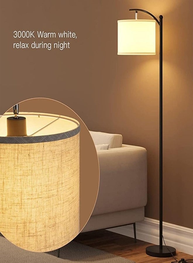 PRIMO PLUS Modern Retro Warm LED Floor Lamp With White Light3 Colors Adjustable Standing Lamp With Hanging Linen Light For Living Room Bedroom Office Soft Light - Image 2