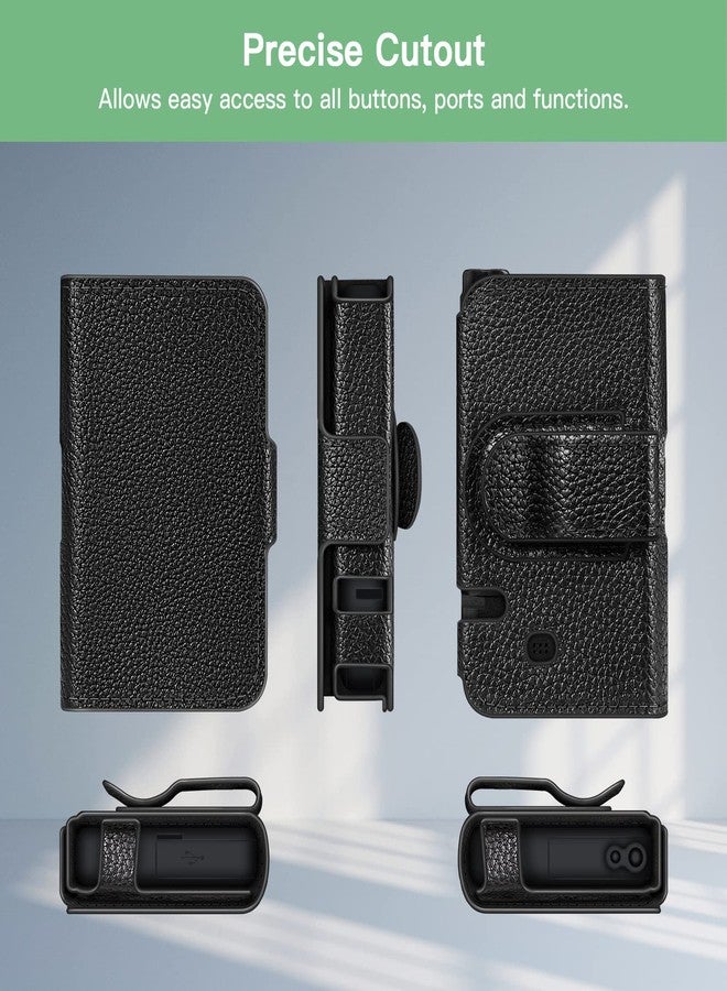 MEDMAX PU Leather Protective Case for Tandem T:Slim X2 / T:Slim Insulin Pumps, Lightweight Diabetic Storage Carrying Case with Belt Clip (Black-Upgraded) - Image 3